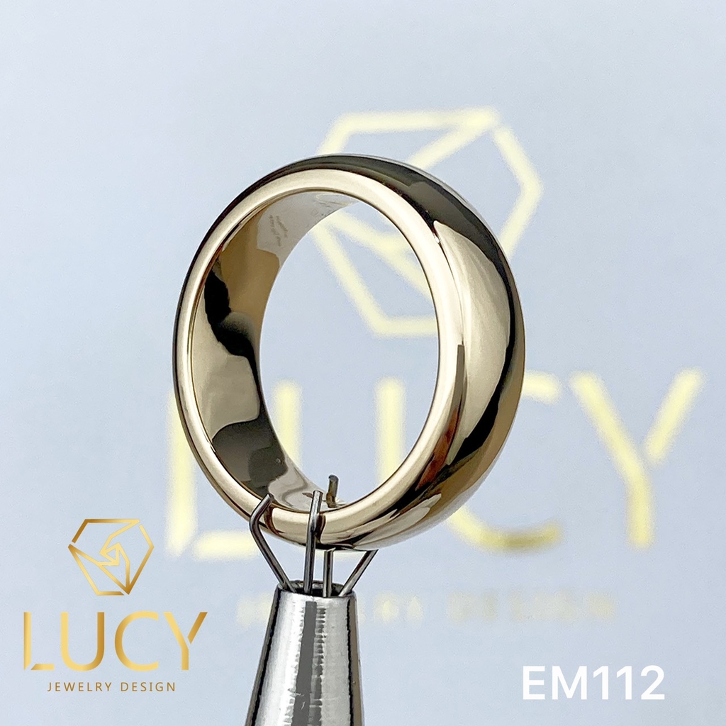 EM112 - Nhẫn trơn Unisex cho cả Nam và Nữ bản 6mm - Lucy Jewelry