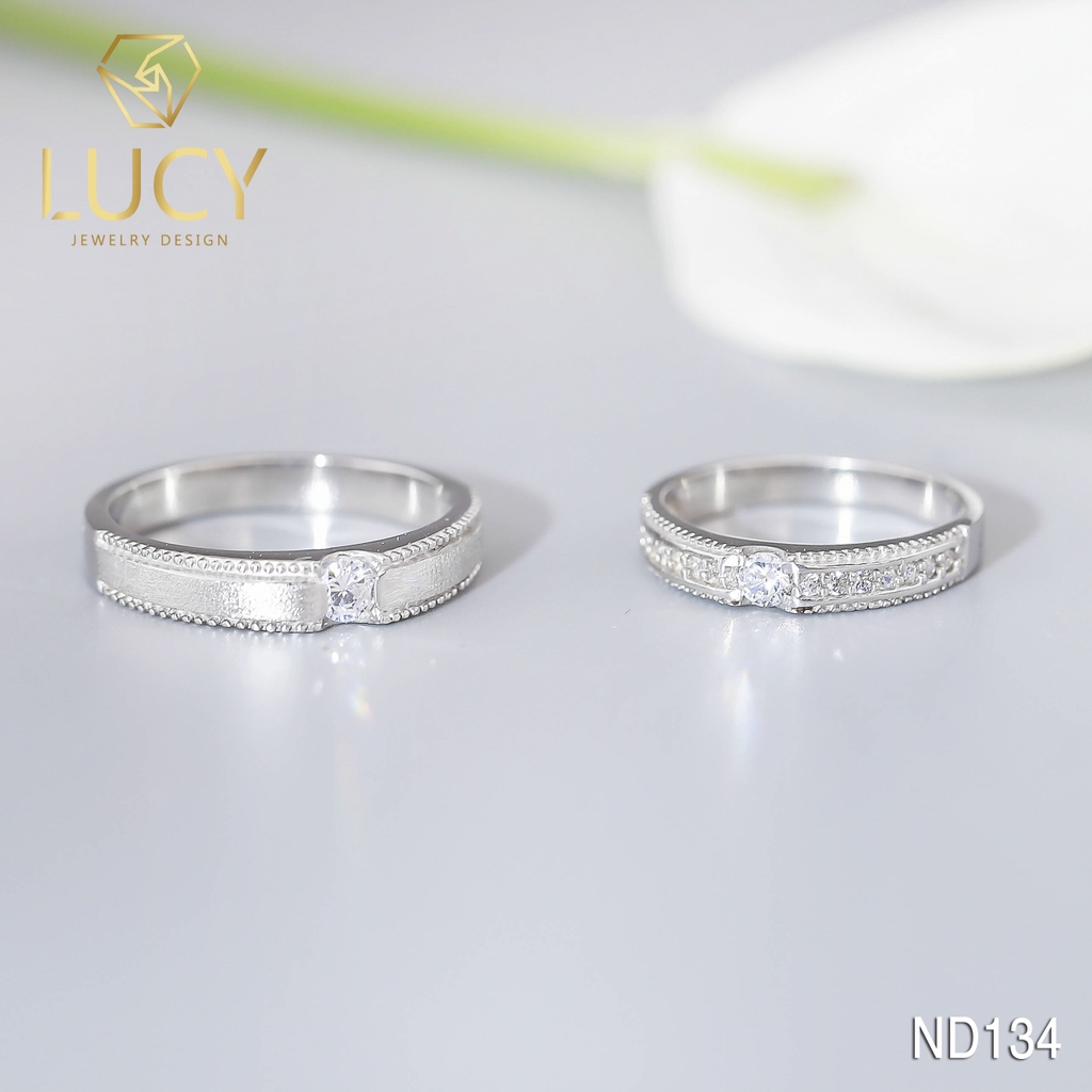 Nhẫn đôi nhẫn cặp bạc Lucy - ND134