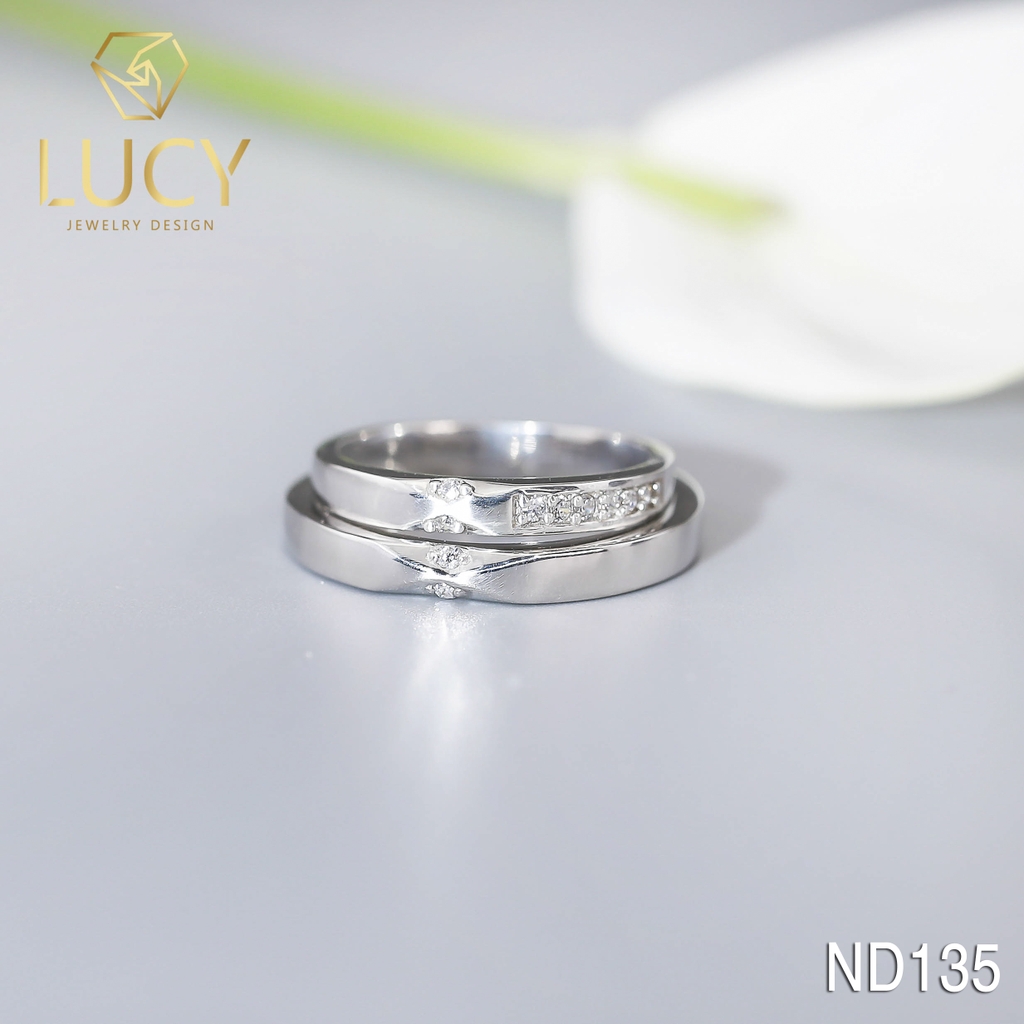Nhẫn đôi nhẫn cặp bạc Lucy - ND135