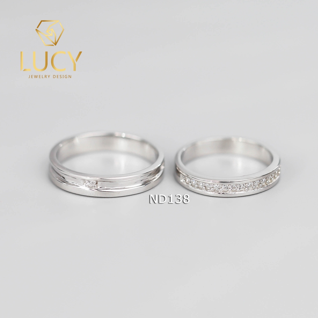 Nhẫn đôi nhẫn cặp bạc Lucy - ND138