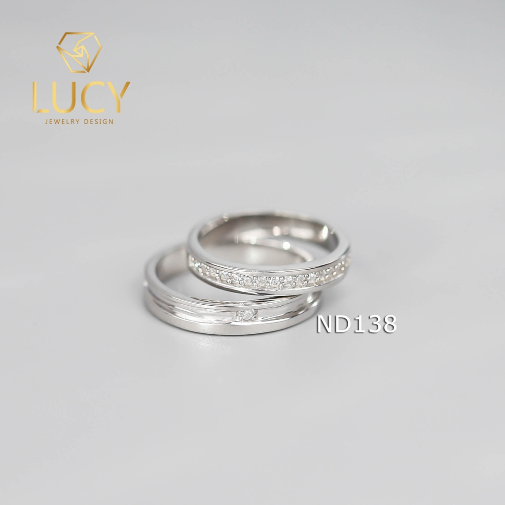 Nhẫn đôi nhẫn cặp bạc Lucy - ND138