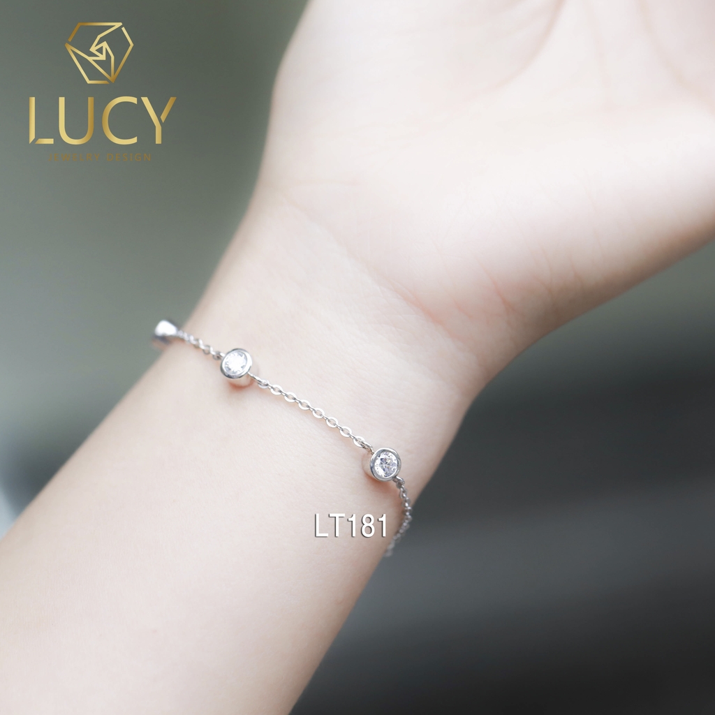 Lắc tay 3 viên đá BẠC LUCY - LT181