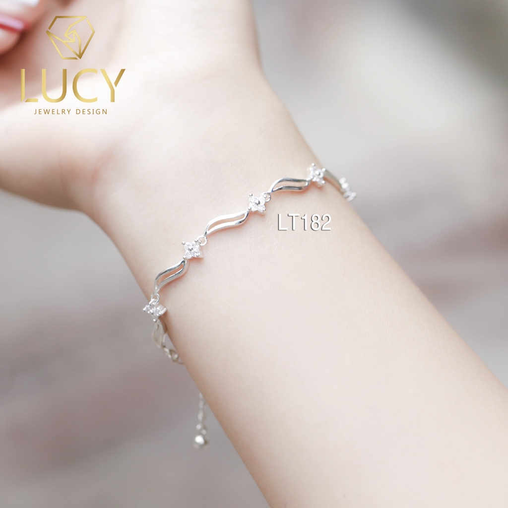 Lắc tay dải hoa lá BẠC LUCY - LT182