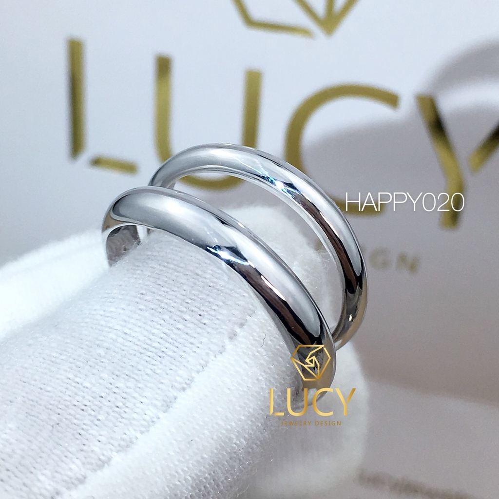 HAPPY020 Nhẫn cưới thiết kế đơn giản - Lucy Jewelry