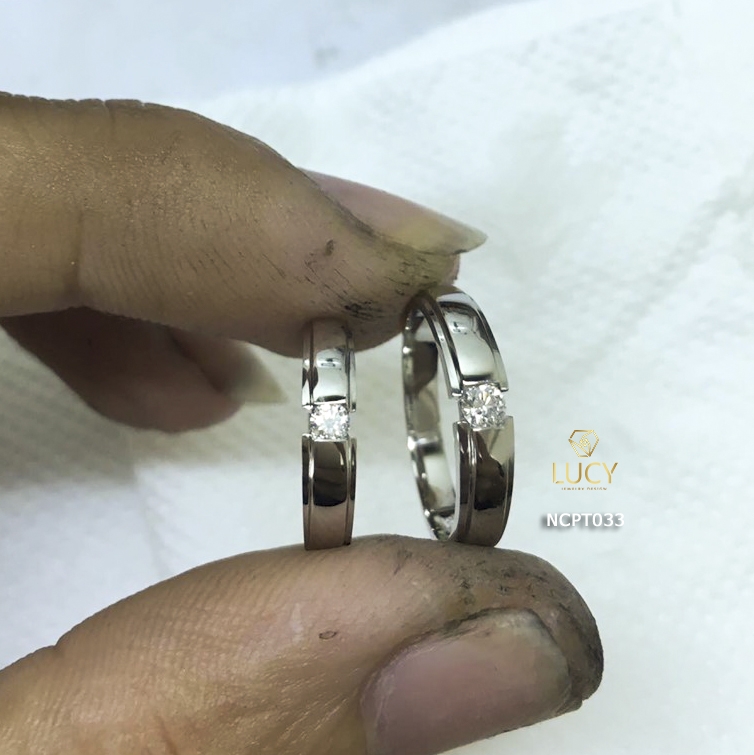 NCPT033 Nhẫn cưới bạch kim cao cấp Platinum 90% PT900 - Lucy Jewelry