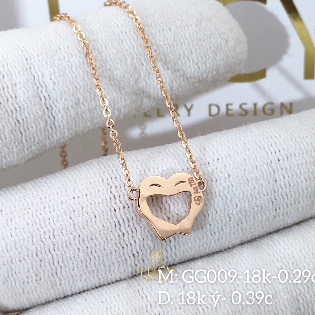 GG009 Mặt dây chuyền thiết kế trái tim vàng 10k 14k 18k - Lucy Jewely