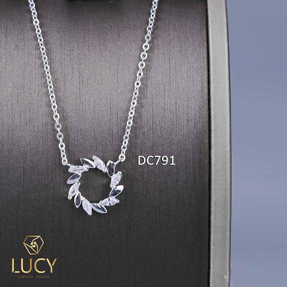 DC791 DÂY CHUYỀN VÒNG TRÒN NGUYỆT QUẾ BẠC LUCY BẠC 925