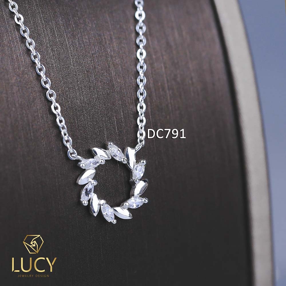 DC791 DÂY CHUYỀN VÒNG TRÒN NGUYỆT QUẾ BẠC LUCY BẠC 925