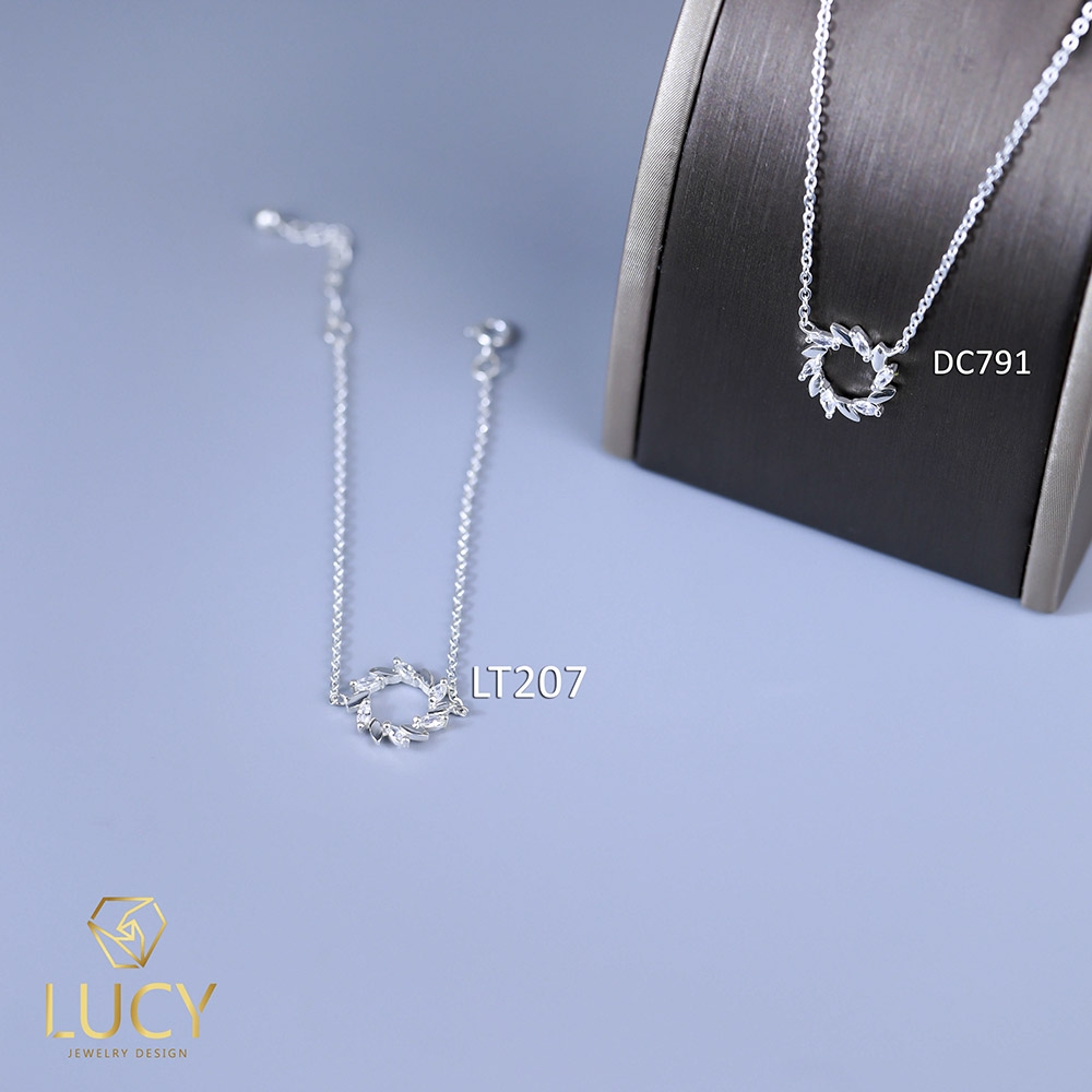 LT207 LẮC TAY VÒNG NGUYỆT QUẾ VÒNG TRÒN BẠC LUCY BẠC 925