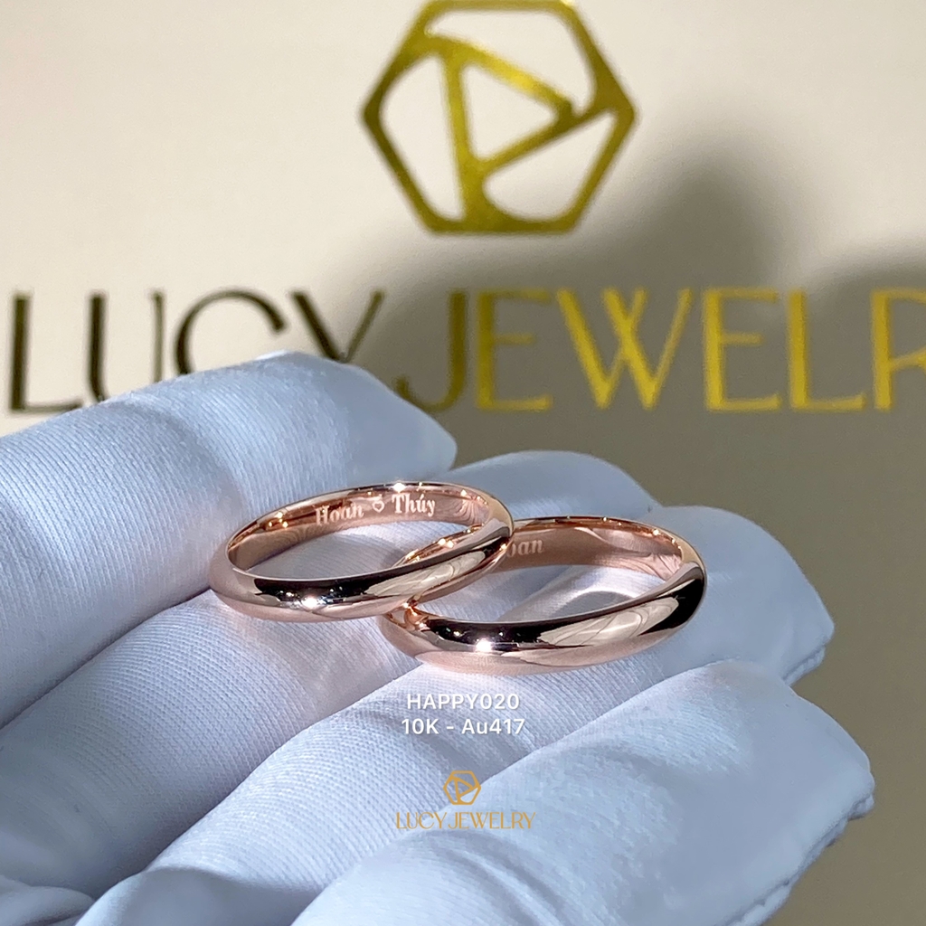 HAPPY020 Nhẫn cưới thiết kế đơn giản - Lucy Jewelry