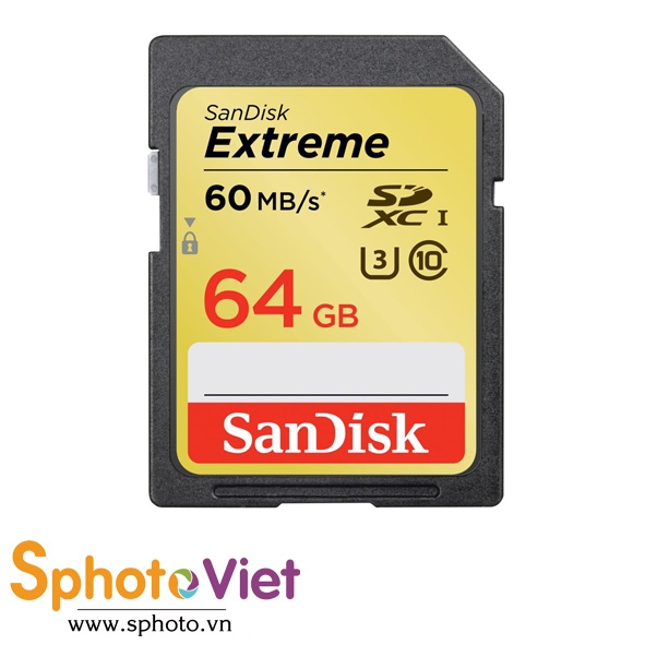 Thẻ nhớ Sandisk SDHC Extreme 64GB 60mb/s