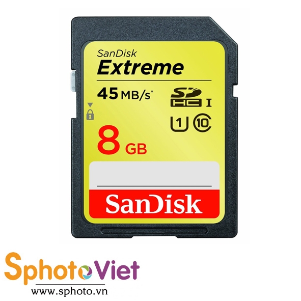 Thẻ nhớ Sandisk Extreme SDHC 8GB 45MB/s