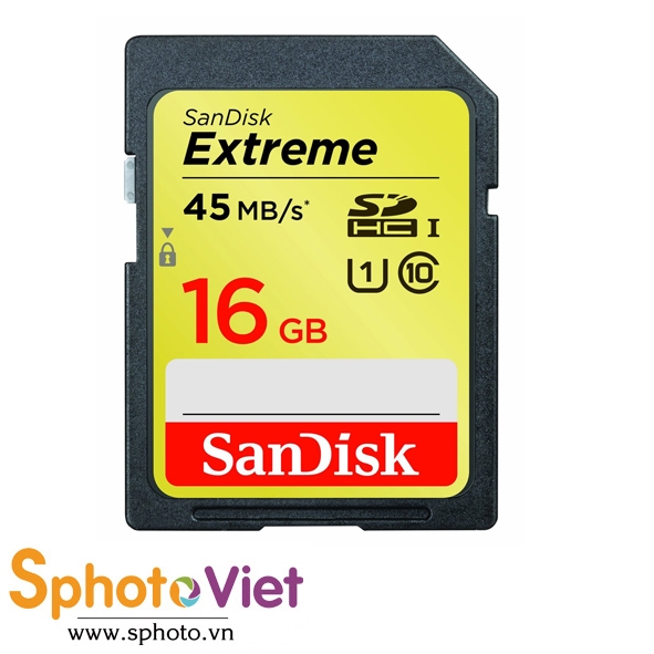 Thẻ nhớ Sandisk Extreme SDHC 16GB 45MB/s