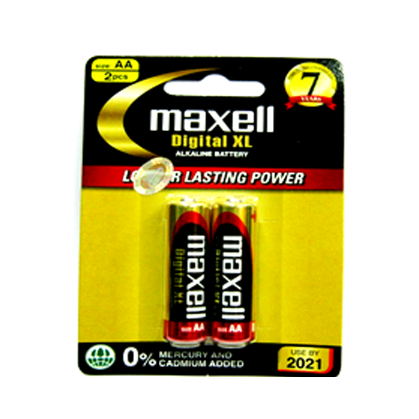 Pin tiểu AA Maxell LR6(XL)2B Alkaine 1.5v vỉ 2 viên