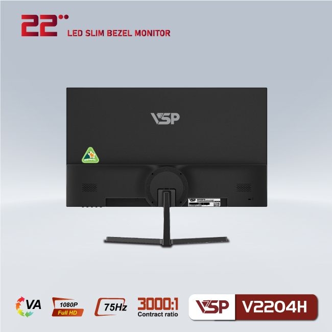 Màn hình  VSP V2204H màu đen