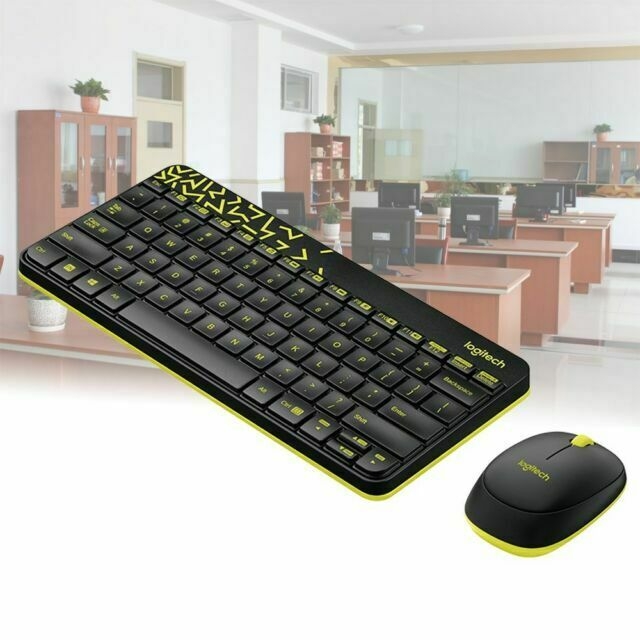 Bộ bàn phím chuột không dây Logitech MK240 NANO đen Wireless