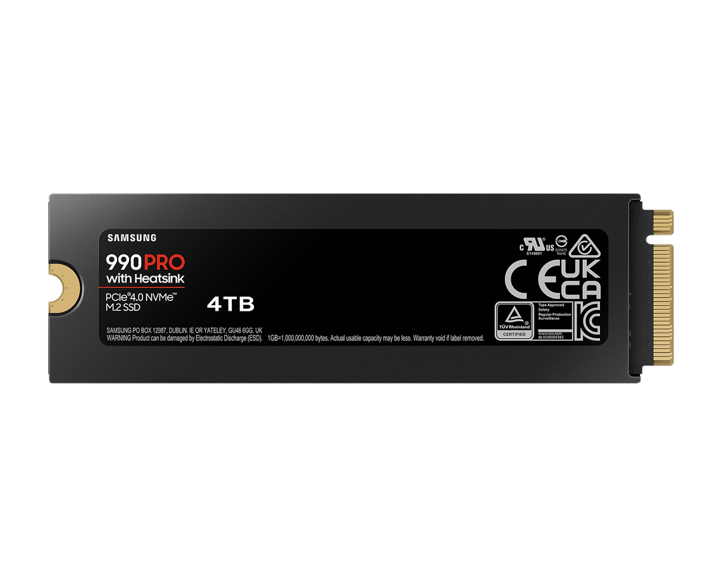 SSD Samsung 990 Pro 4TB PCIe Gen 4.0 x4 NVMe With Heatsink MZ-V9P4T0CW