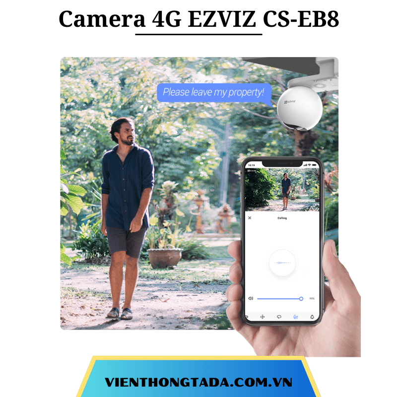 Camera 4G EZVIZ CS-EB8 | Kết Nối 4G, Pin Khủng 10400 mAh, Quay 360 Độ, Độ Phân Giải | Bảo Hành 12 Tháng 1 Đổi 1