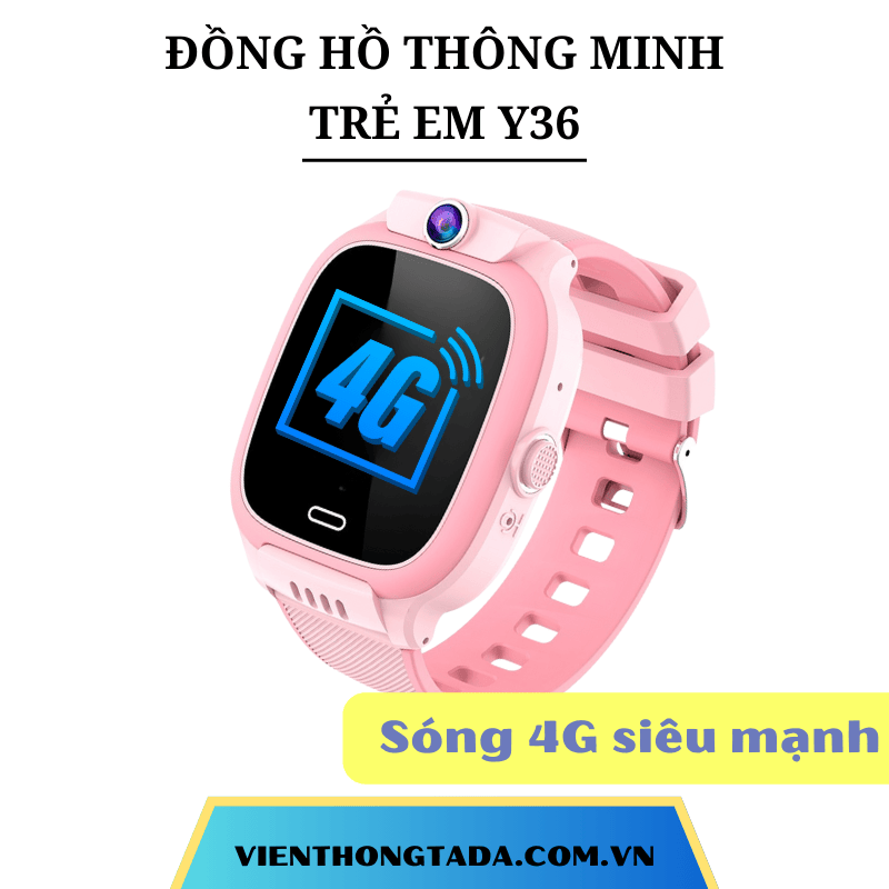 Đồng Hồ Định Vị Thông Minh Trẻ Em Y36 Đàm Thoại 2 Chiều Chống nước IP67