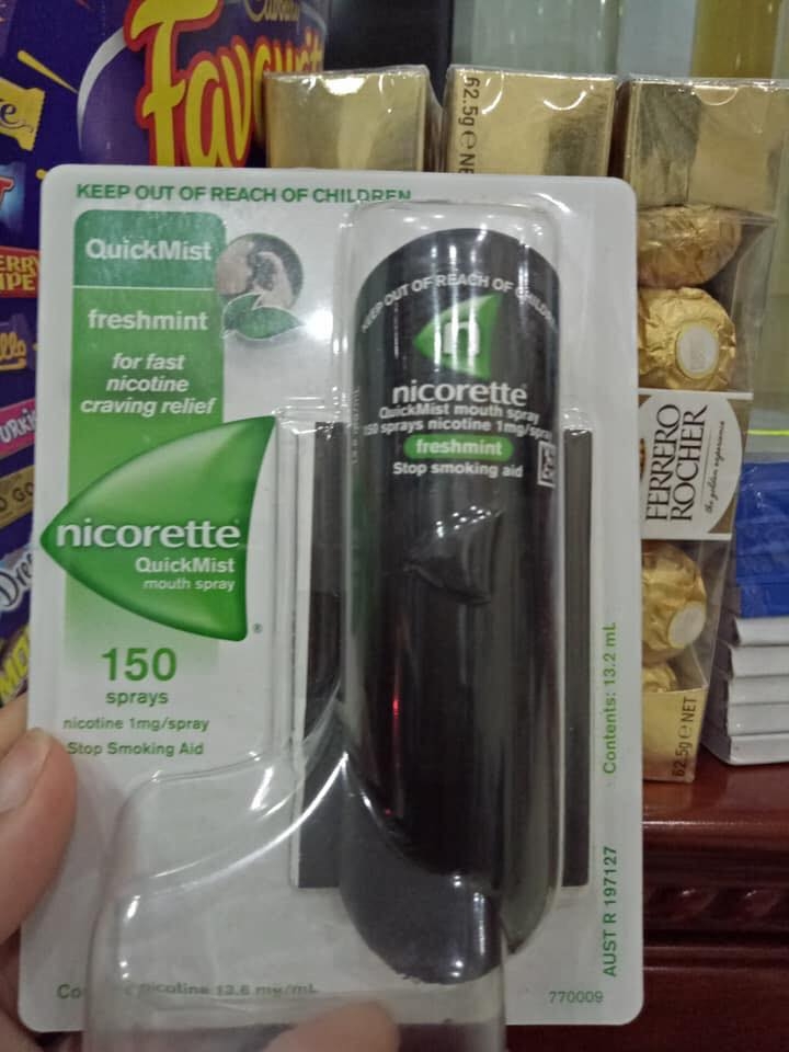 XỊT CAI THUỐC LÁ NICORETTE QUICK MIST TẠI ÚC