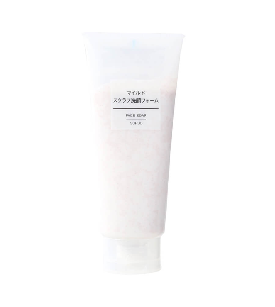 Sữa rửa mặt tẩy tế bào chết Muji Face Soap Scrub Nhật Bản