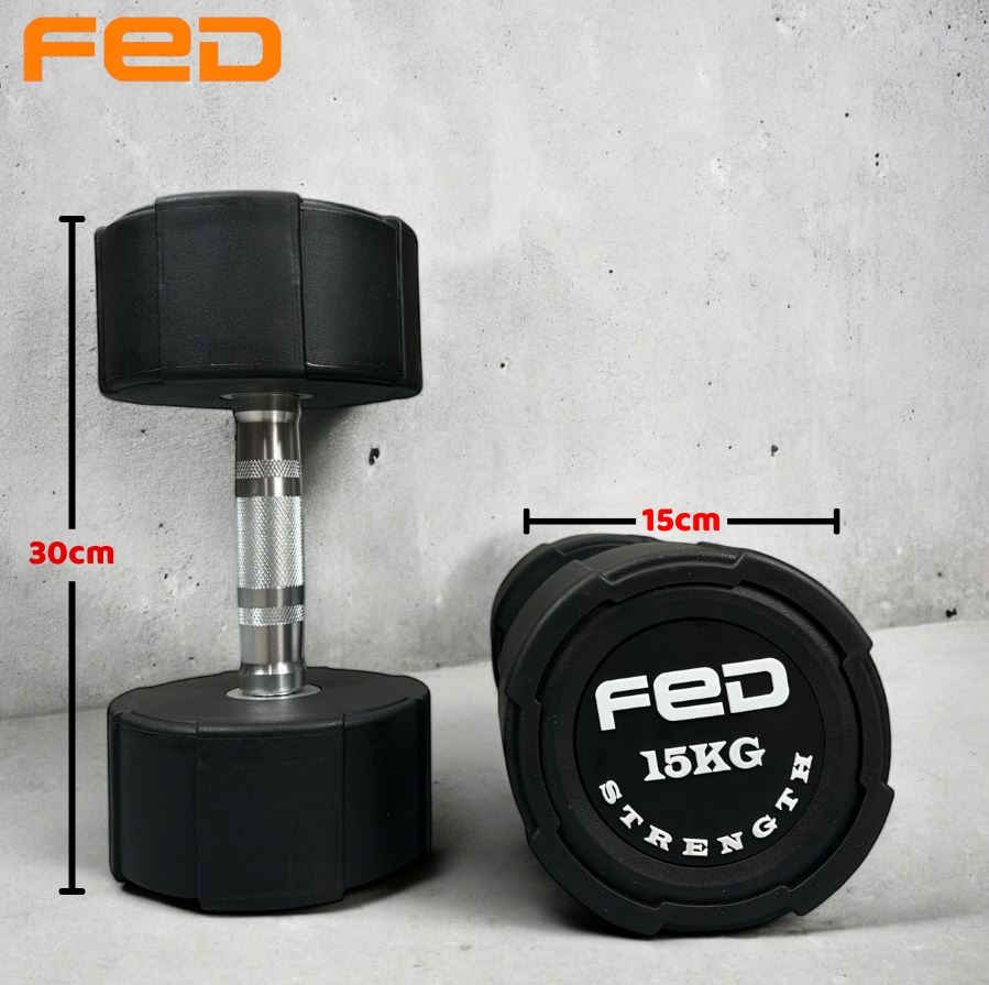 Tạ tay đơn FED – Gang bọc cao su – cân nặng từ 2.5kg đến 25kg ( giá 1 chiếc )