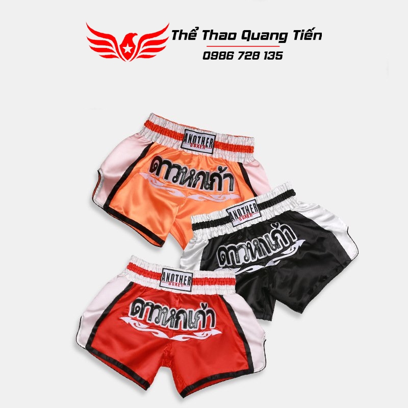 Quần Muay Thái Another Boxer Chính Hãng Muay Thai Short Chất Liệu Satin Cao Cấp | QT-035