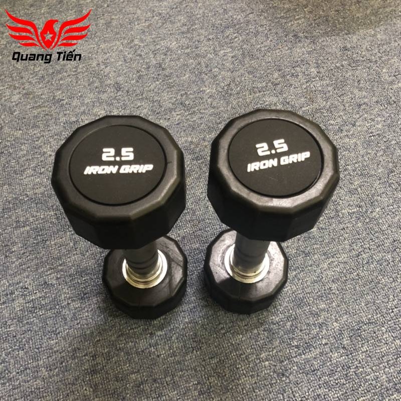 Tạ tay bọc cao su Iron Grip 12,5 kg (1 chiếc)