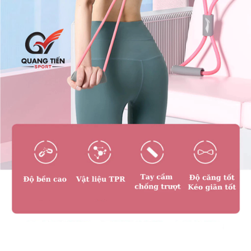 Dây Tập Kháng Lực Số 8 KB-110 Tập Gym Đa Năng, Dây Kháng Lực Tập Yoga Chất Liệu Silicone Bền Bỉ