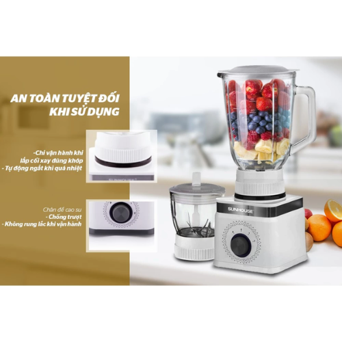 Máy xay sinh tố 3 cối Sunhouse SHD5582W