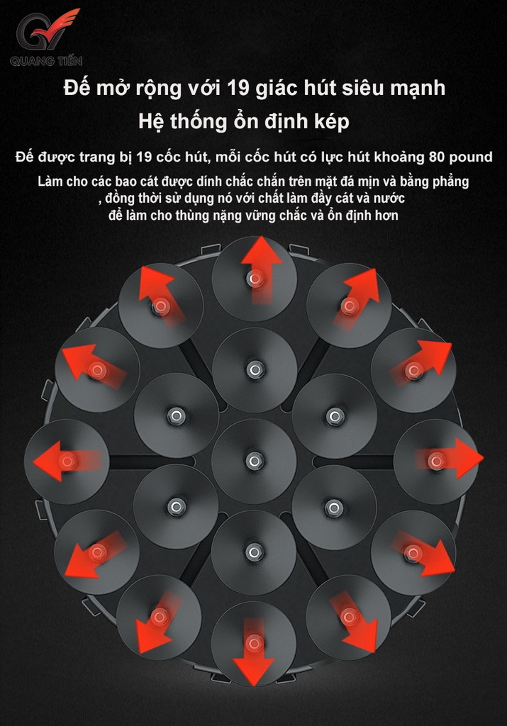 Trụ Đấm ABJ đế cao su giảm chấn cao cấp chính hãng (Cao 1,7m đế cao su liền)