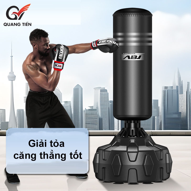 Trụ Đấm ABJ đế cao su giảm chấn cao cấp chính hãng (Cao 1,7m đế cao su liền)