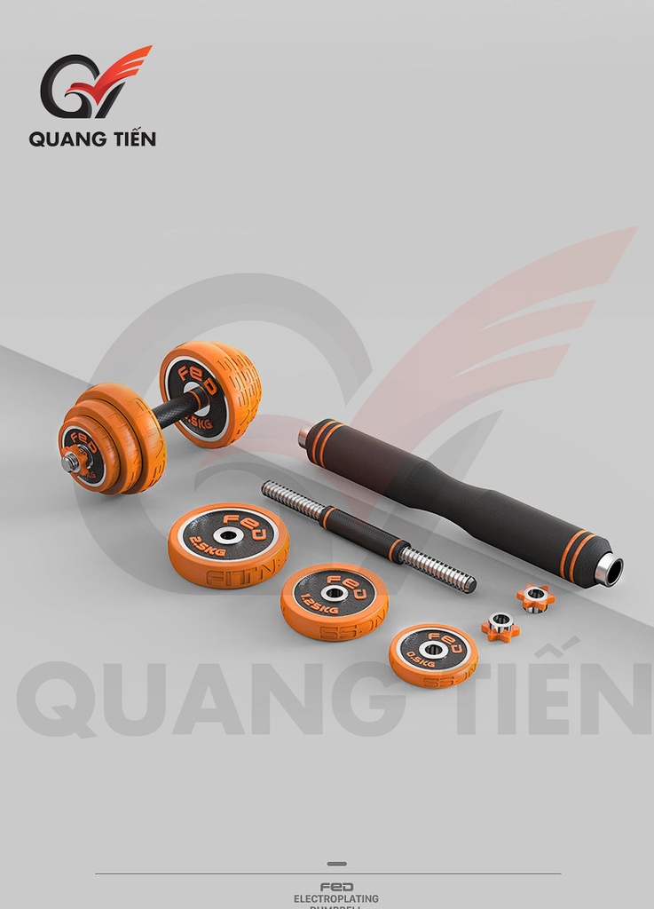 Bộ Tạ Tay Điều Chỉnh 4 IN 1 FED Tạ Gang-Loại 20-30KG.