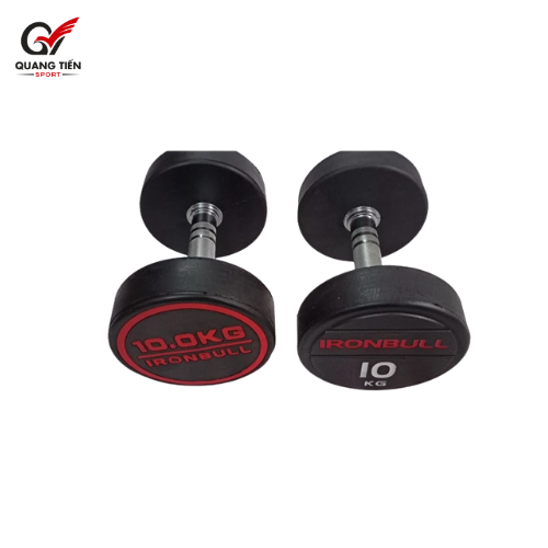 Tạ tay thép bọc cao su IronBull IR04 nhập khẩu 10kg ( giá 1 quả )