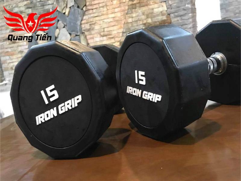 Tạ tay bọc cao su Iron Grip 12,5 kg (1 chiếc)