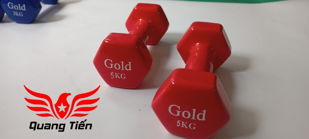 tạ đỏ 5kg cao cấp chính hãng (giá 1 quả)