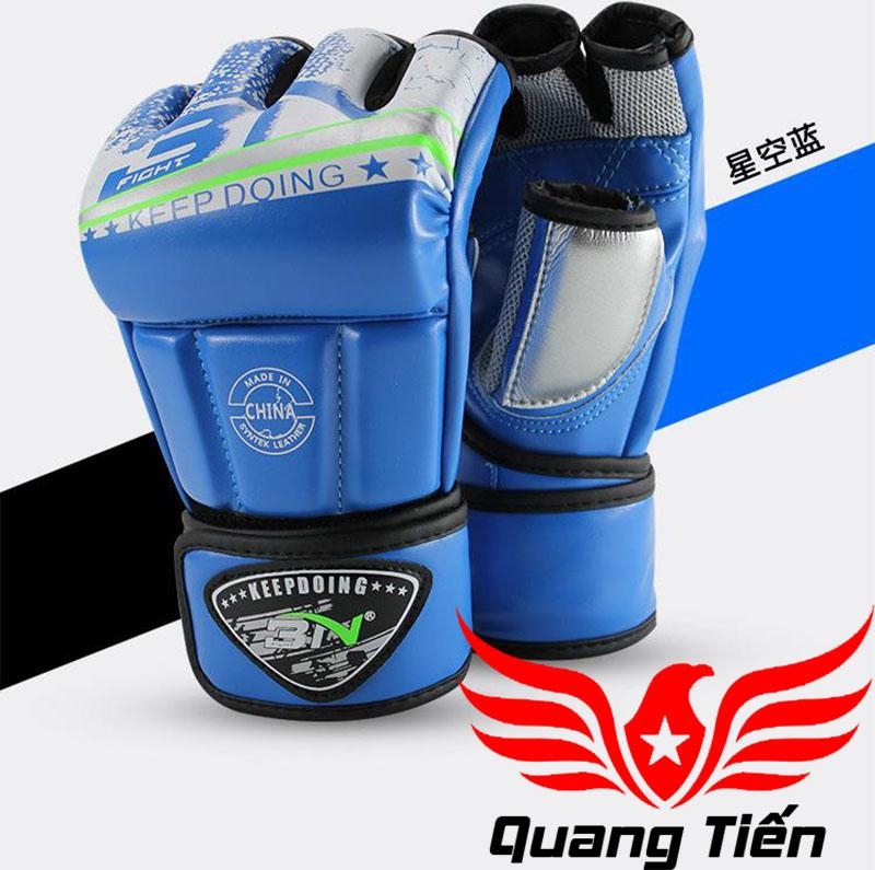 Găng Tay hở ngón MMA BN Găng tay BN MMA cao cấp - MMA Gloves - Màu Đen