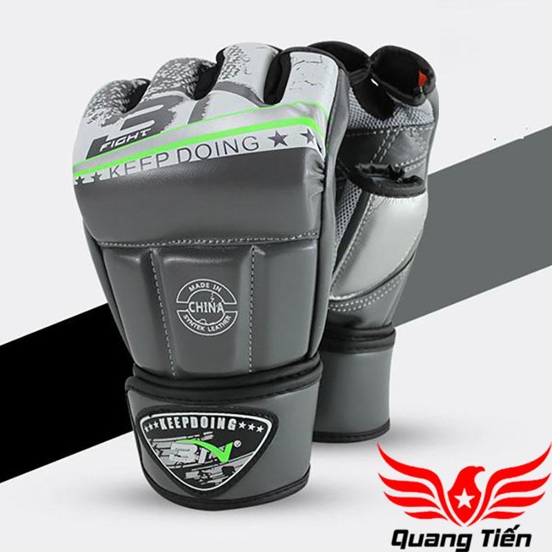 Găng Tay hở ngón MMA BN Găng tay BN MMA cao cấp - MMA Gloves - Màu Đen