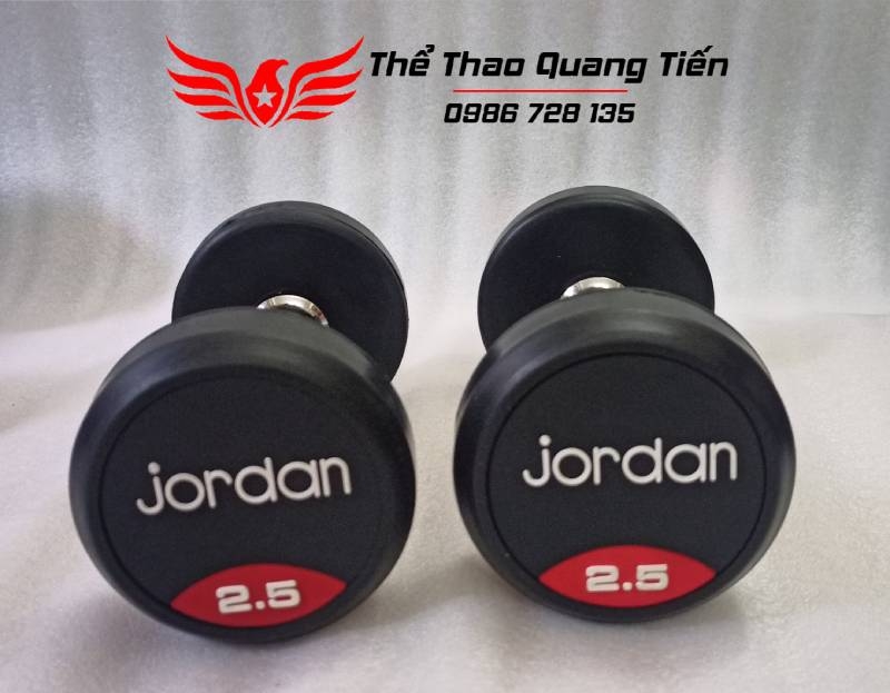 Tạ tay JORDAN cao su cao cấp chính hãng 2,5 kg nhập khẩu QT21 ( giá 1 chiếc )
