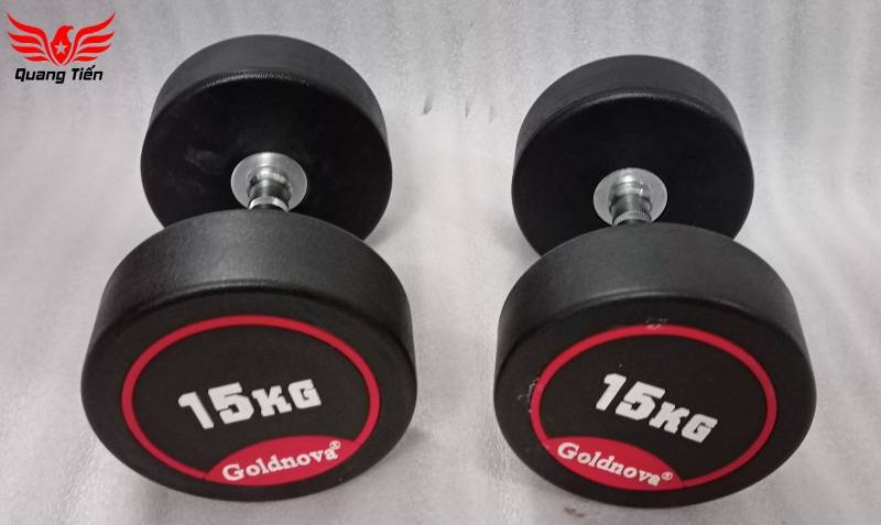 Tạ tay thép bọc cao su tay inox cao cấp Goldnova 2,5kg nhập khẩu (giá 1 chiếc)