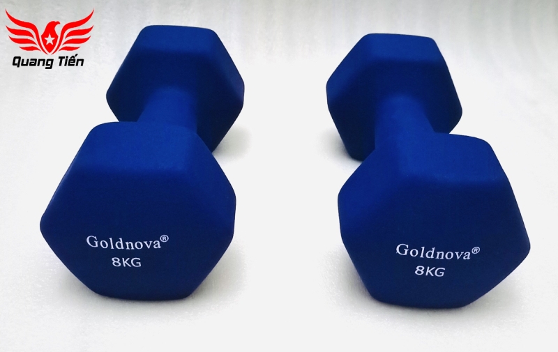 Tạ tay thép bọc su chất liệu nhung gai cao cấp Goldnova 10kg (giá 1 chiếc)
