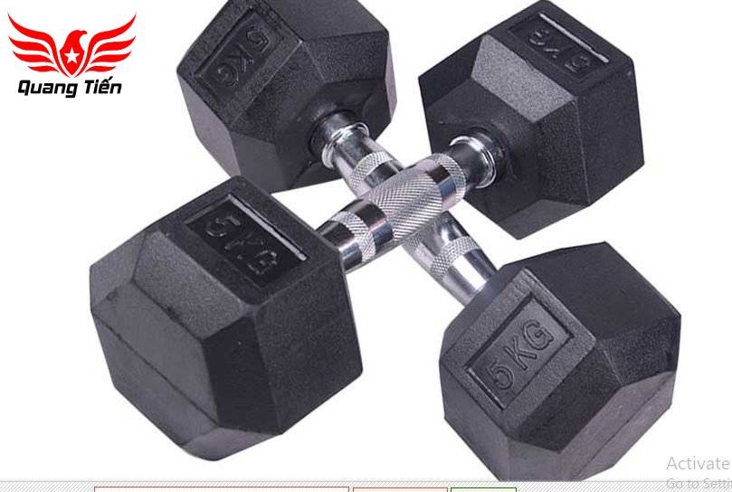 Tạ tay cao su lục giác cao cấp Iron Bull 10kg nhập khẩu ( giá 1 quả )