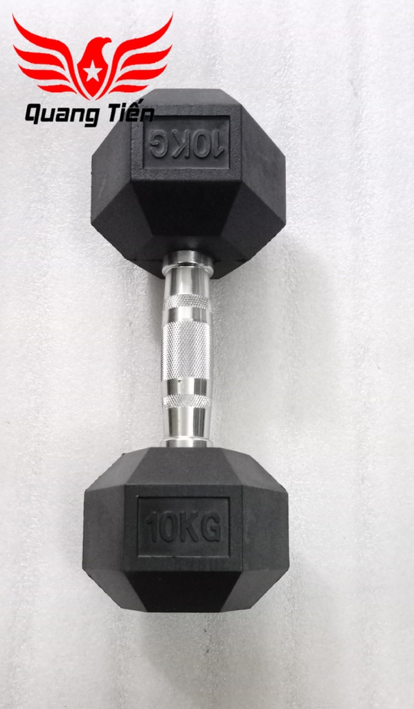 Tạ tay cao su lục giác cao cấp Iron Bull 10kg nhập khẩu ( giá 1 quả )