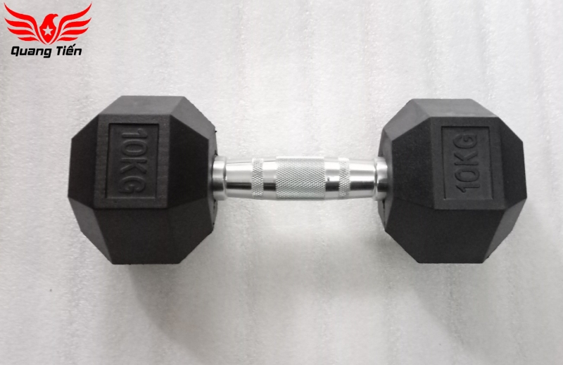 Tạ tay cao su lục giác cao cấp Iron Bull 10kg nhập khẩu ( giá 1 quả )