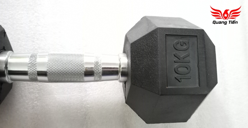 Tạ tay cao su lục giác cao cấp Iron Bull 10kg nhập khẩu ( giá 1 quả )