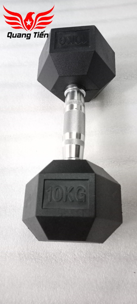 Tạ tay cao su lục giác cao cấp Iron Bull 10kg nhập khẩu ( giá 1 quả )