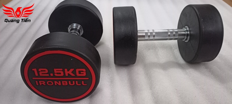 Tạ tay thép bọc cao su IronBull IR03 nhập khẩu chính hãng (giá 1 quả)