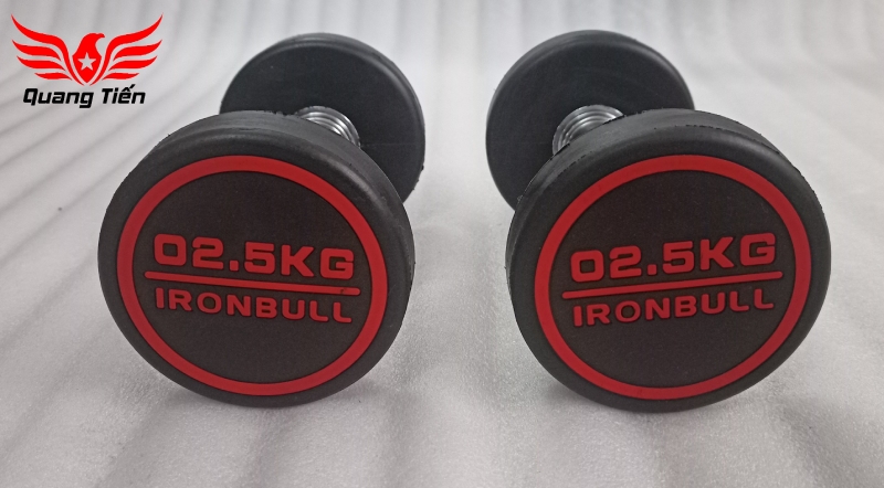 Tạ tay thép bọc cao su IronBull IR03 nhập khẩu chính hãng (giá 1 quả)