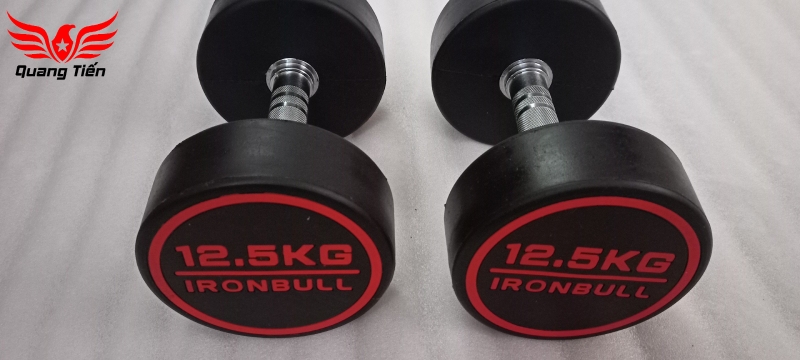 Tạ tay thép bọc cao su IronBull IR03 nhập khẩu chính hãng (giá 1 quả)