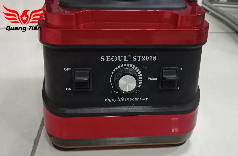 Máy xay sinh tố công nghiệp Seoul ST 2019 có nắp đậy chống ồn .